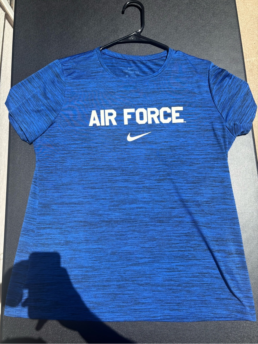 Nike Air Force Blue/Black Dri-Fit Shirt LG - Picture 1 of 3